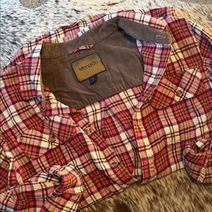 Venado Red Plaid Flannel Shirt